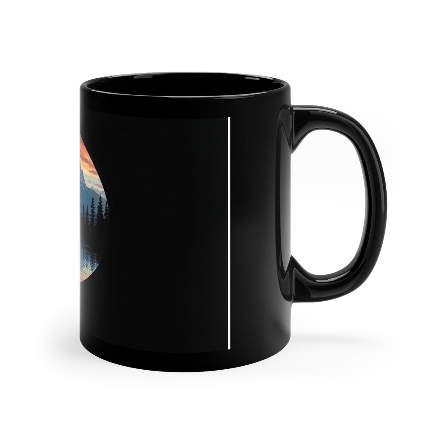 Moose Black Ceramic Mug