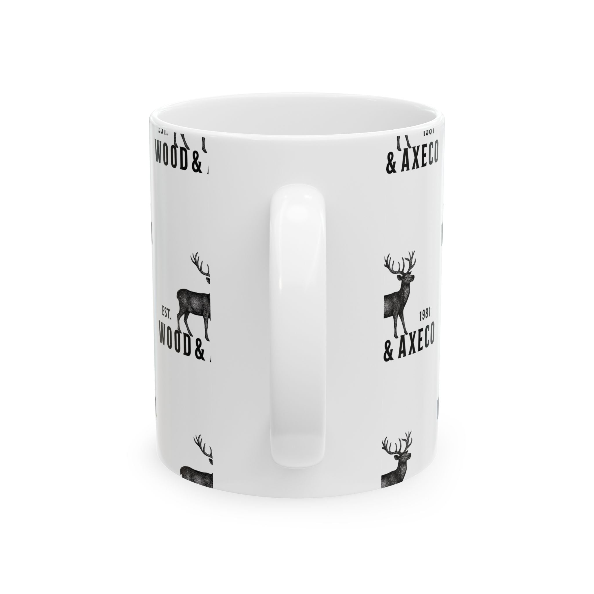 Wood & Axe Co. Stag Mug — Rustic Lodge Coffee Cup (11oz/15oz) | Outdoorsman Ceramic Mug