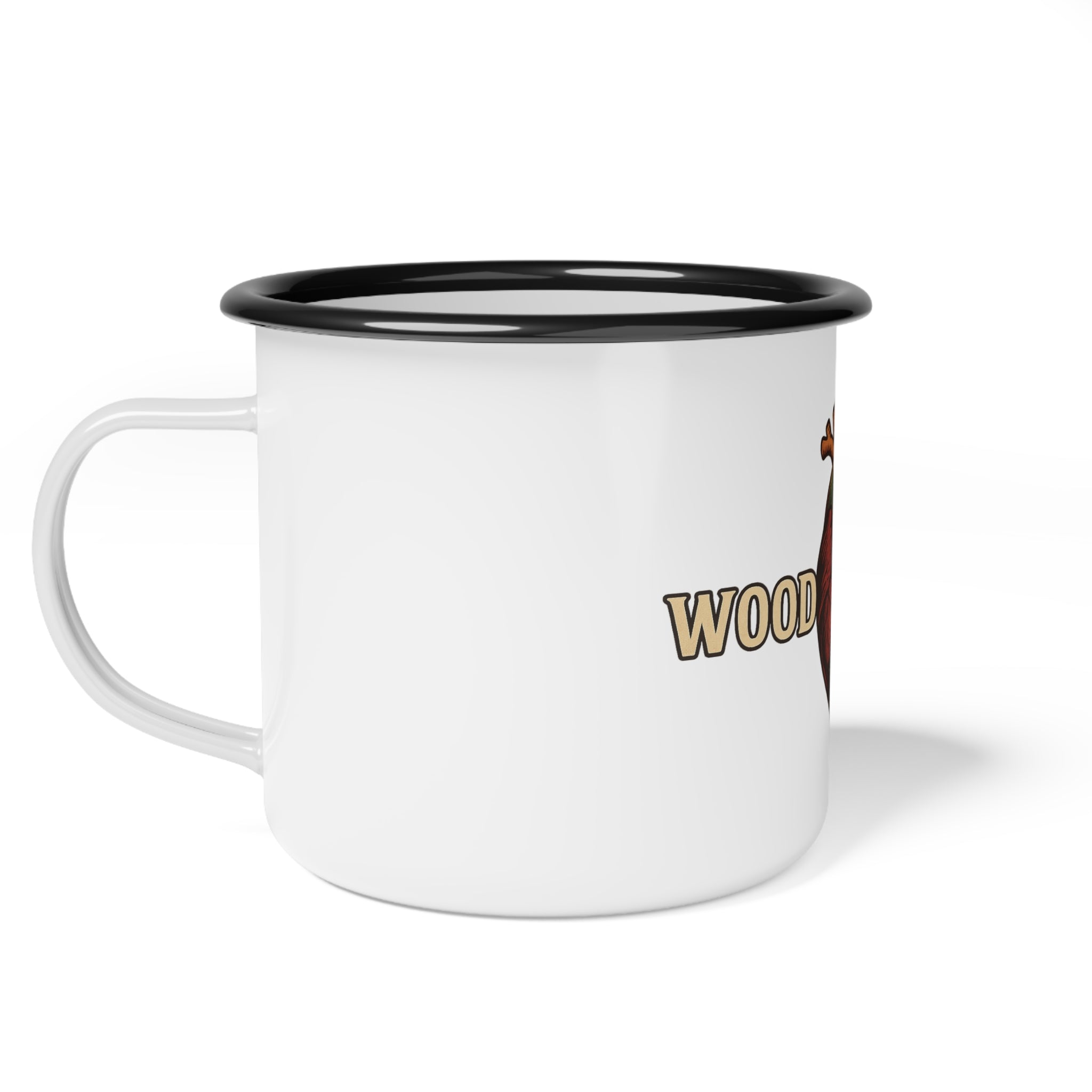Enamel Camp Cup — "Wood Axe Co." Heart Graphic Camping Mug