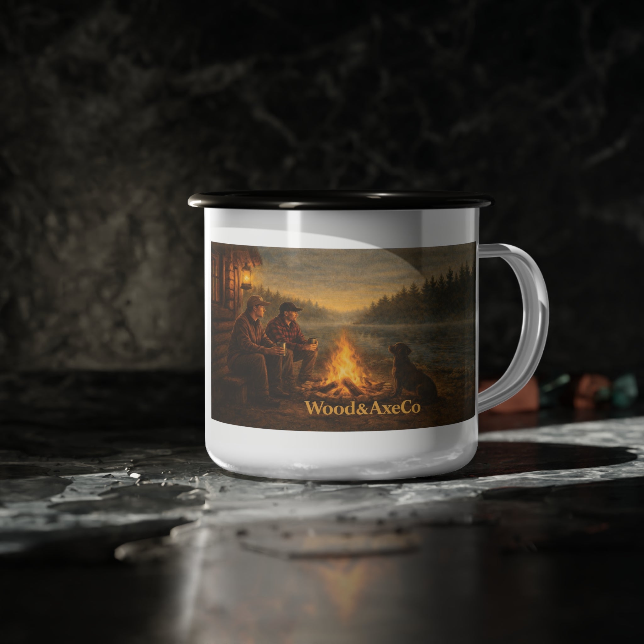 Quiet Mornings Enamel Camp Mug – Born for the Great Outdoors