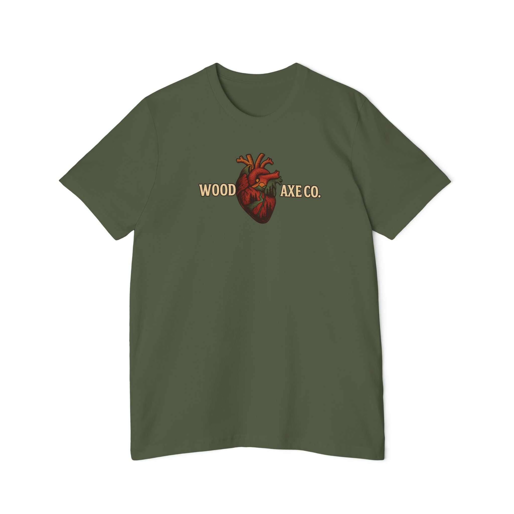 Anatomical Heart Logo T-Shirt — "Wooden Axe Co." Vintage Graphic Tee