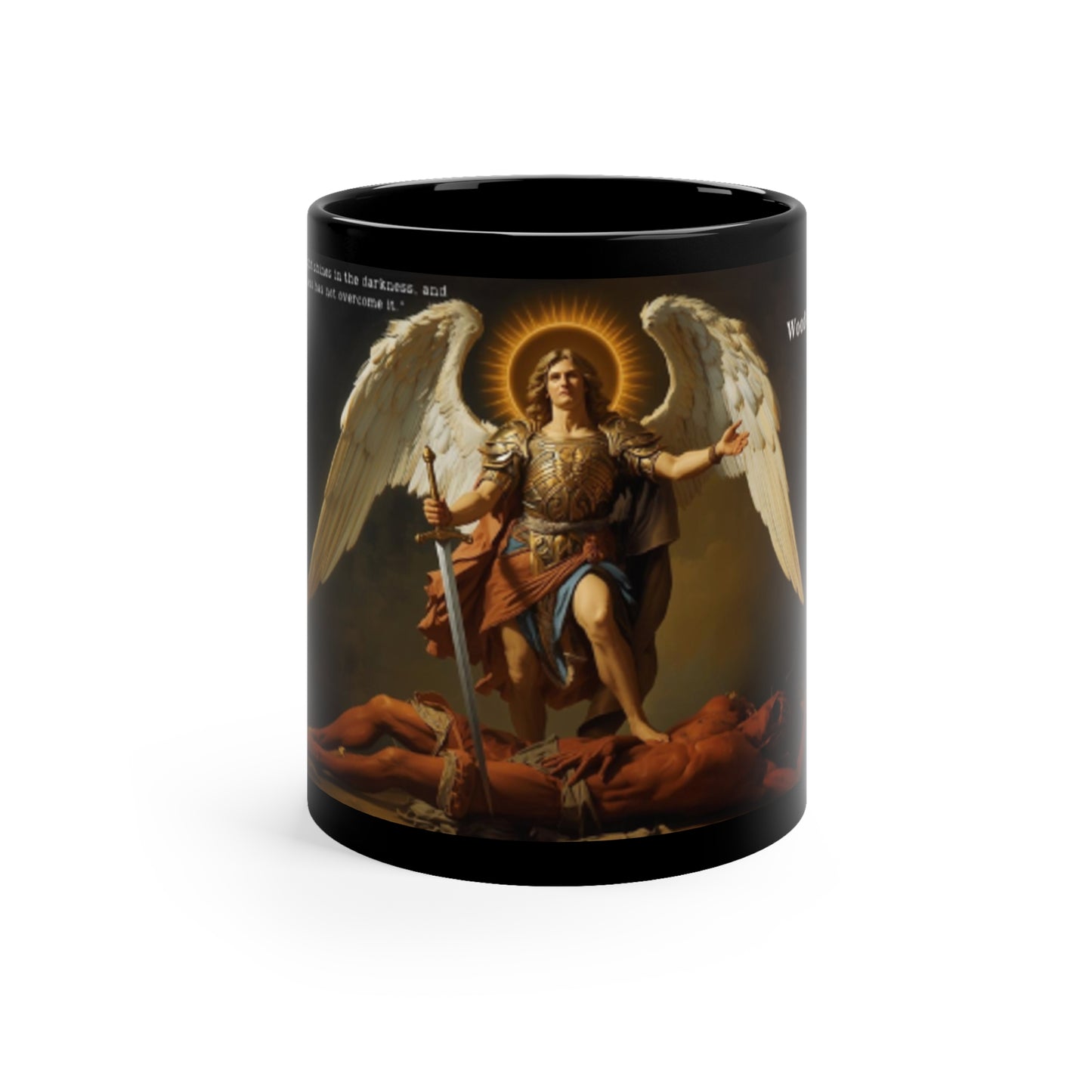 Archangel Black Ceramic Mug