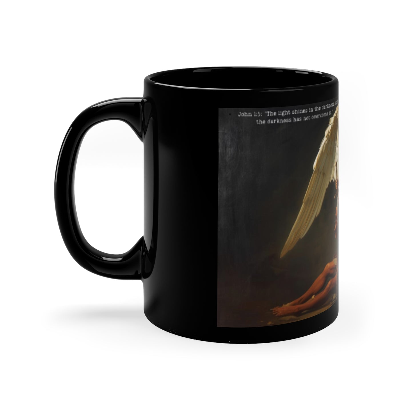Archangel Black Ceramic Mug
