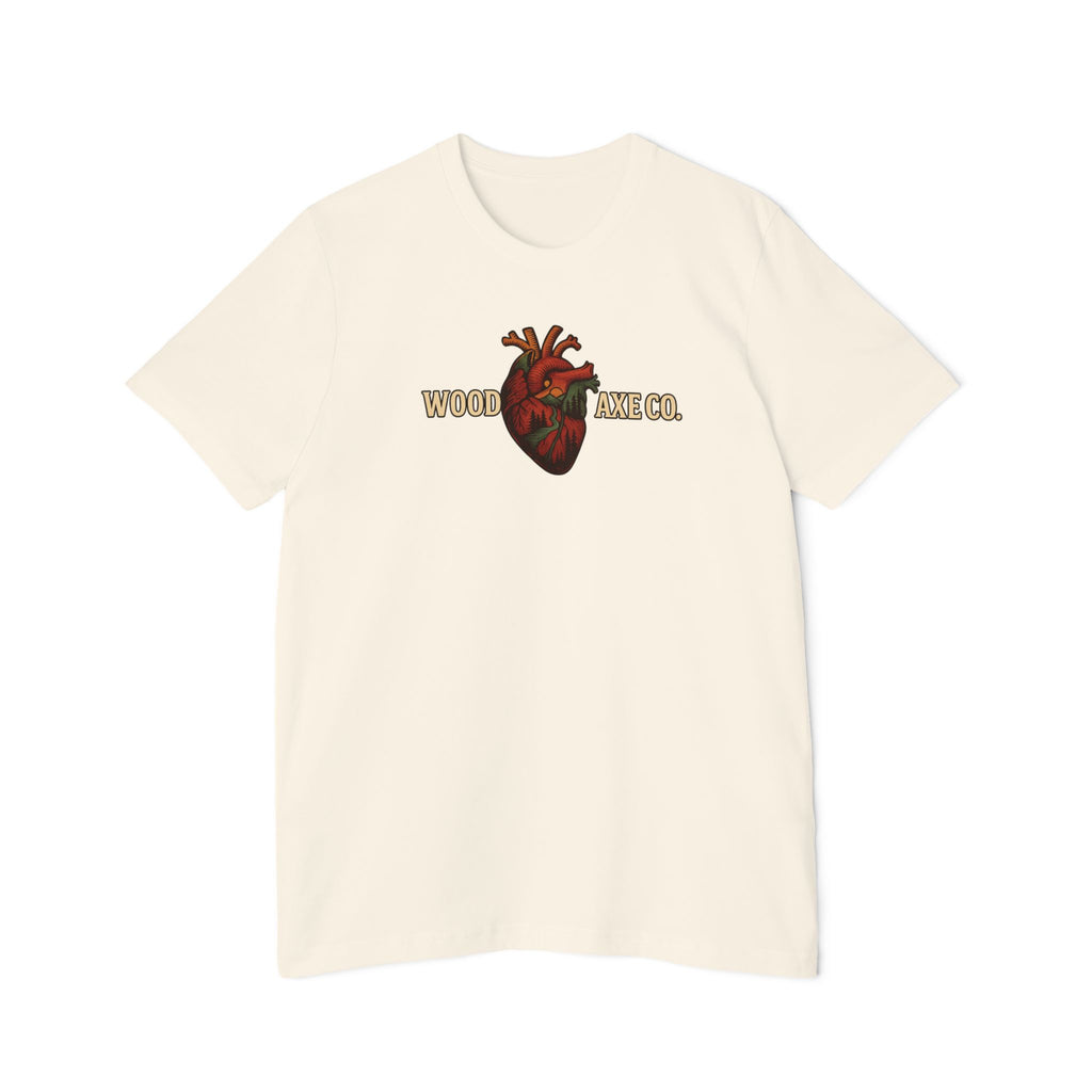 Anatomical Heart Logo T-Shirt — "Wooden Axe Co." Vintage Graphic Tee