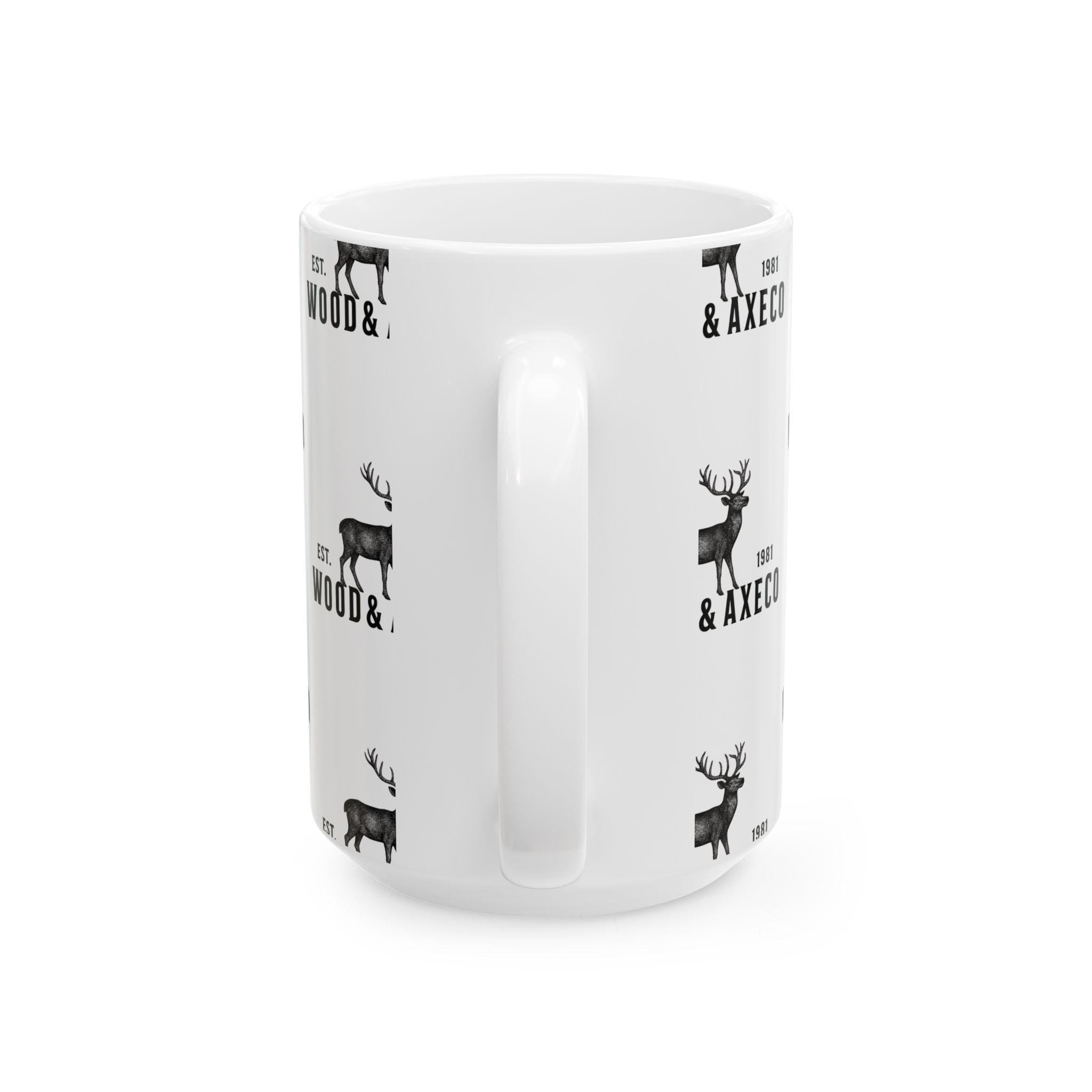 Wood & Axe Co. Stag Mug — Rustic Lodge Coffee Cup (11oz/15oz) | Outdoorsman Ceramic Mug