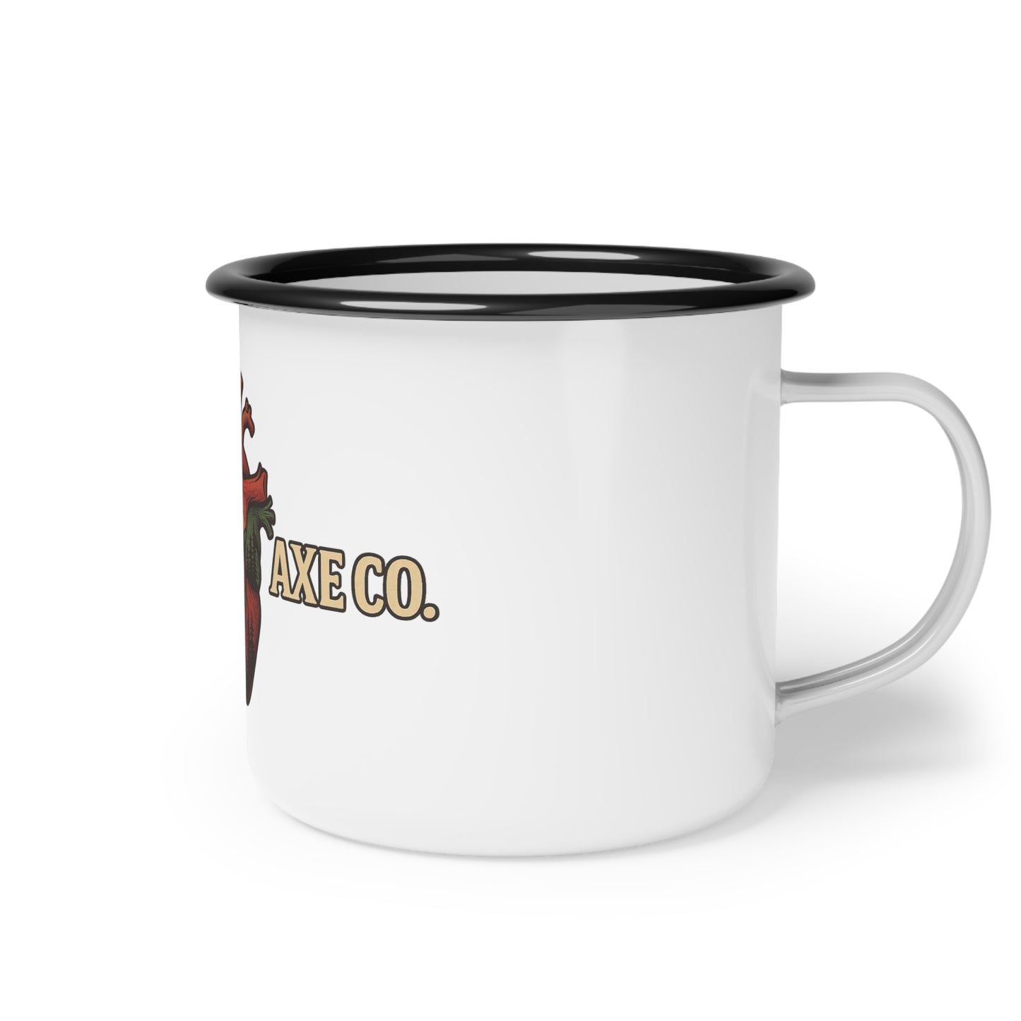 Heart Graphic Enamel Camp Cup
