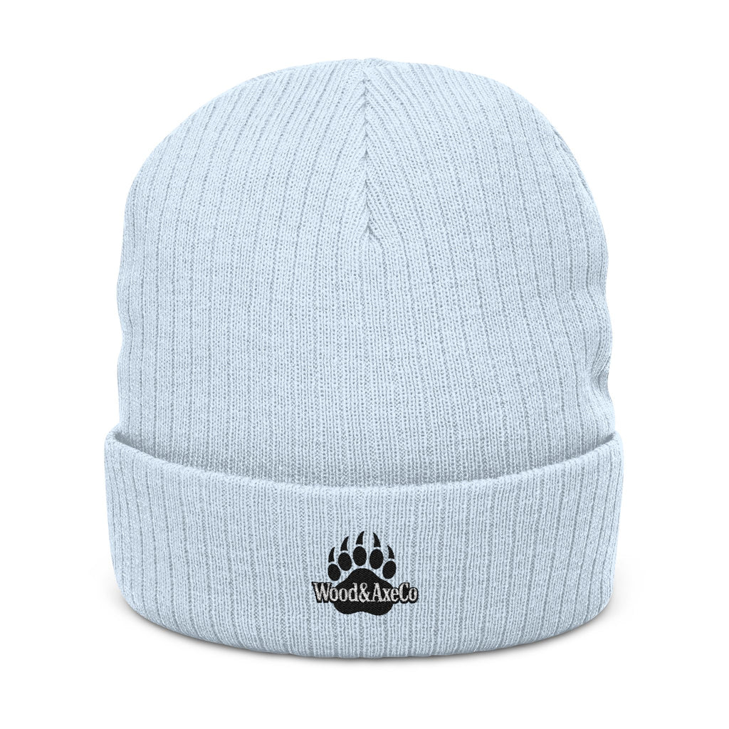 Wood&AxeCo Grizzly Ribbed Beanie — Rugged Winter Knit for the Outdoorsman