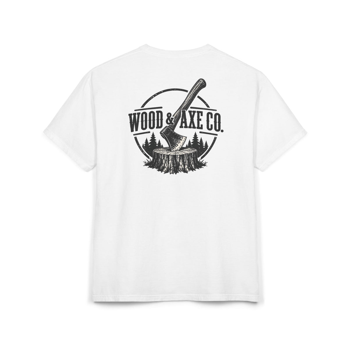 Wood & Axe Co. T-Shirt — Rustic Lumberjack Graphic Tee