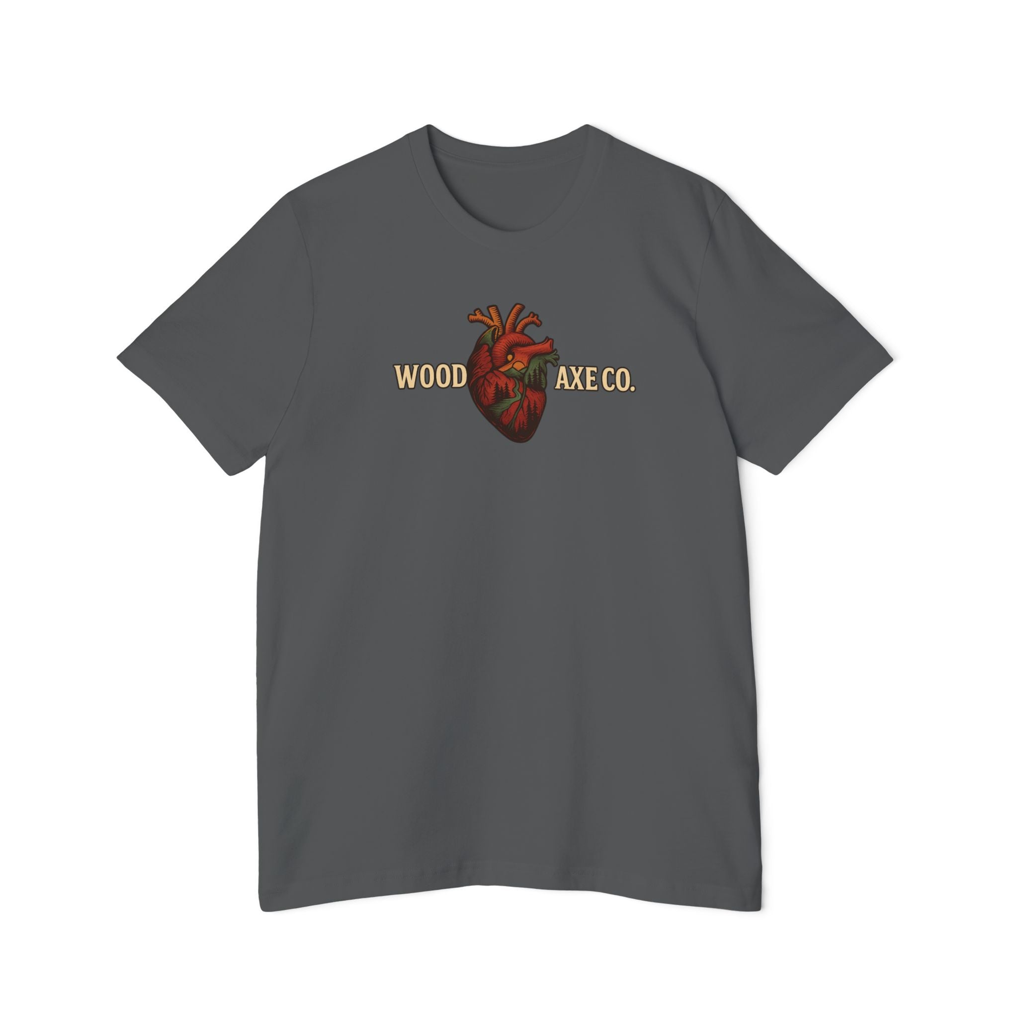 Anatomical Heart Logo T-Shirt — "Wooden Axe Co." Vintage Graphic Tee