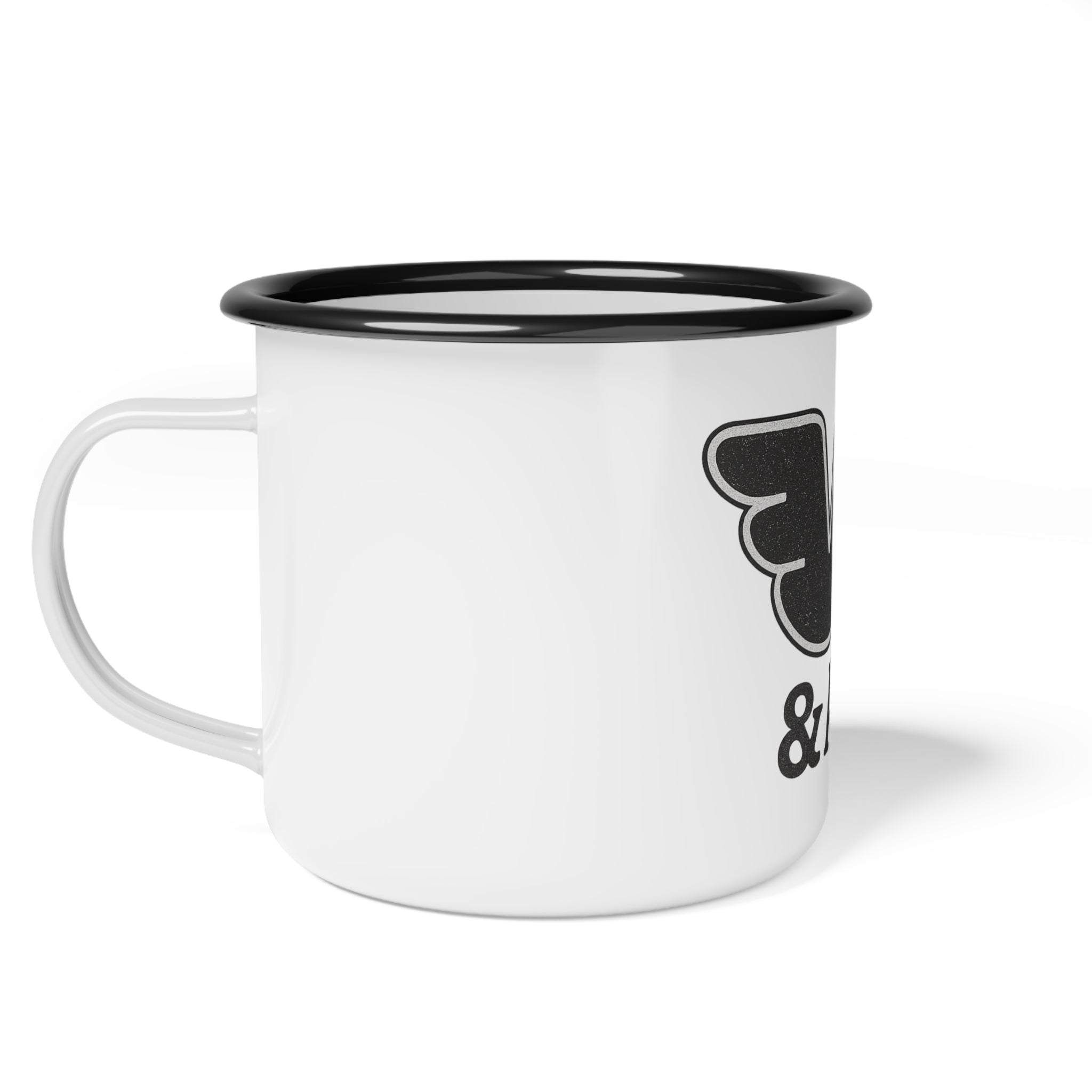 Wood & Axe Co. Enamel Camp Cup — Vintage Winged W & AXE Logo | Rugged Outdoor Mug