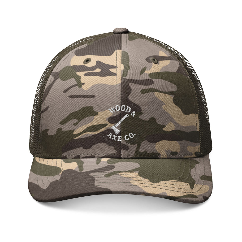 Camo Trucker Hat — Embroidered Wood & Axe Co.