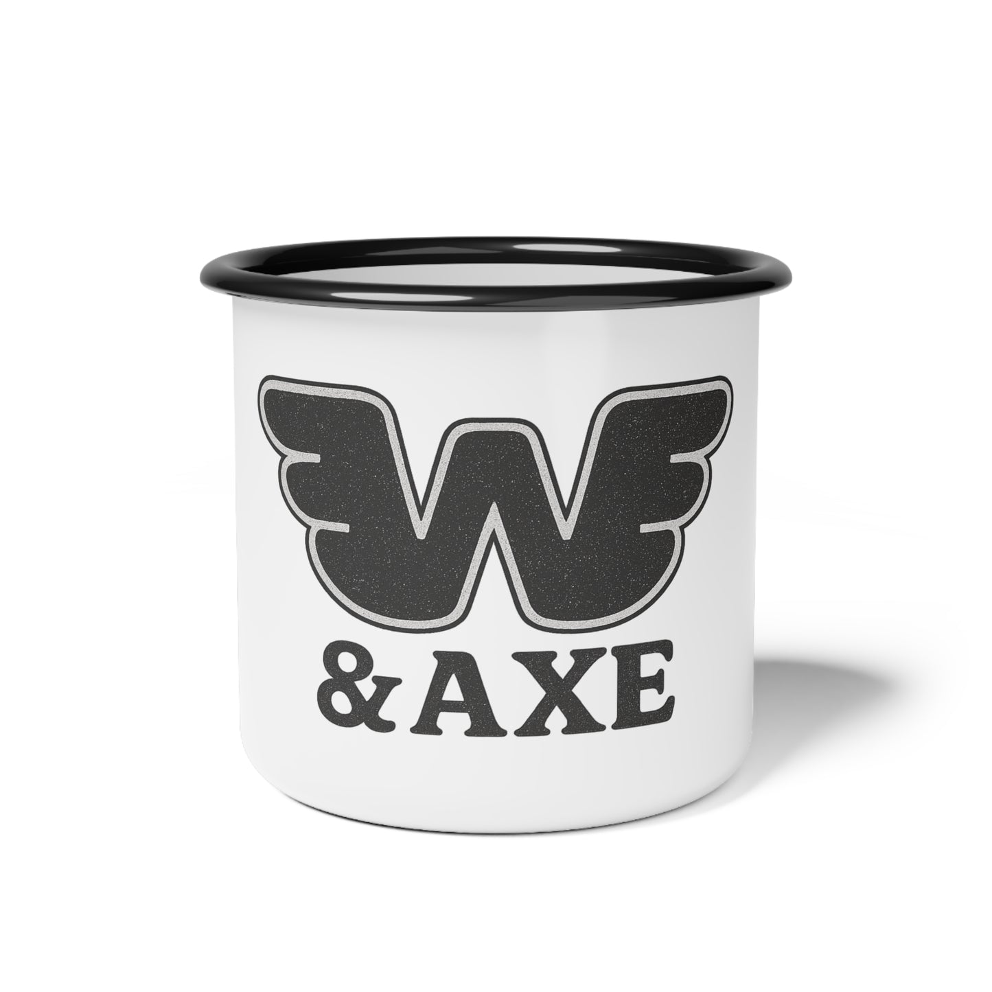 Winged W & Axe Enamel Camp Cup