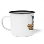 enamel camp cup, enamel mug, camping mug, 12 oz camp cup, vintage camp mug, metal camping cup, lightweight camping mug, backpacking mug, personalized enamel mug, rustic coffee cup, outdoor mug, campfire cup, enamel coffee cup, camping gift, travel mug metal, rolled rim mug, dishwasher safe enamel, hiking mug, camping gear mug, picnic mug