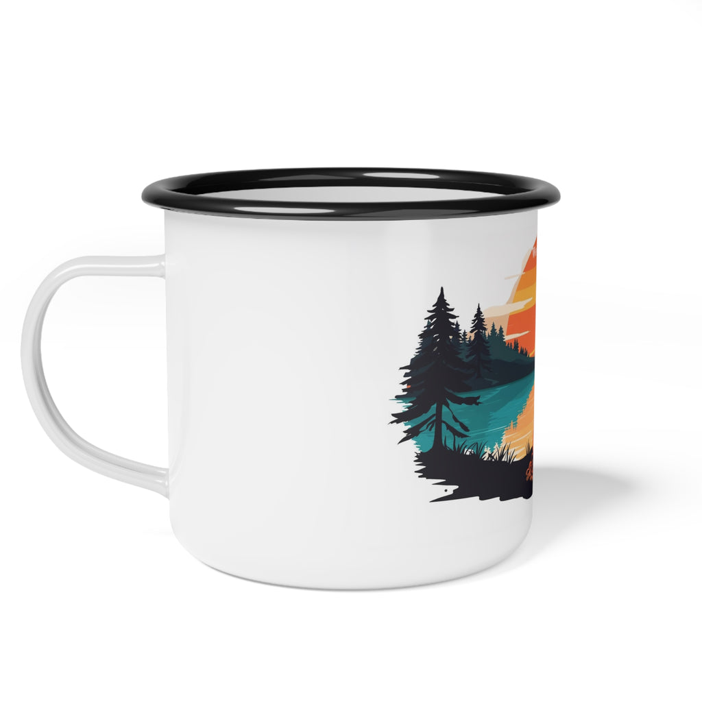 enamel camp cup, enamel camping mug, camp cup, 12 oz enamel mug, vintage enamel mug, speckled enamel cup, camping coffee mug, outdoor mug, stainless rim mug, lightweight camping cup, personalized camp mug, retro camp cup, dishwasher safe enamel, hiking mug, travel camp cup, rustic enamel cup, camping gift, campfire mug, metal coffee cup, picnic mug