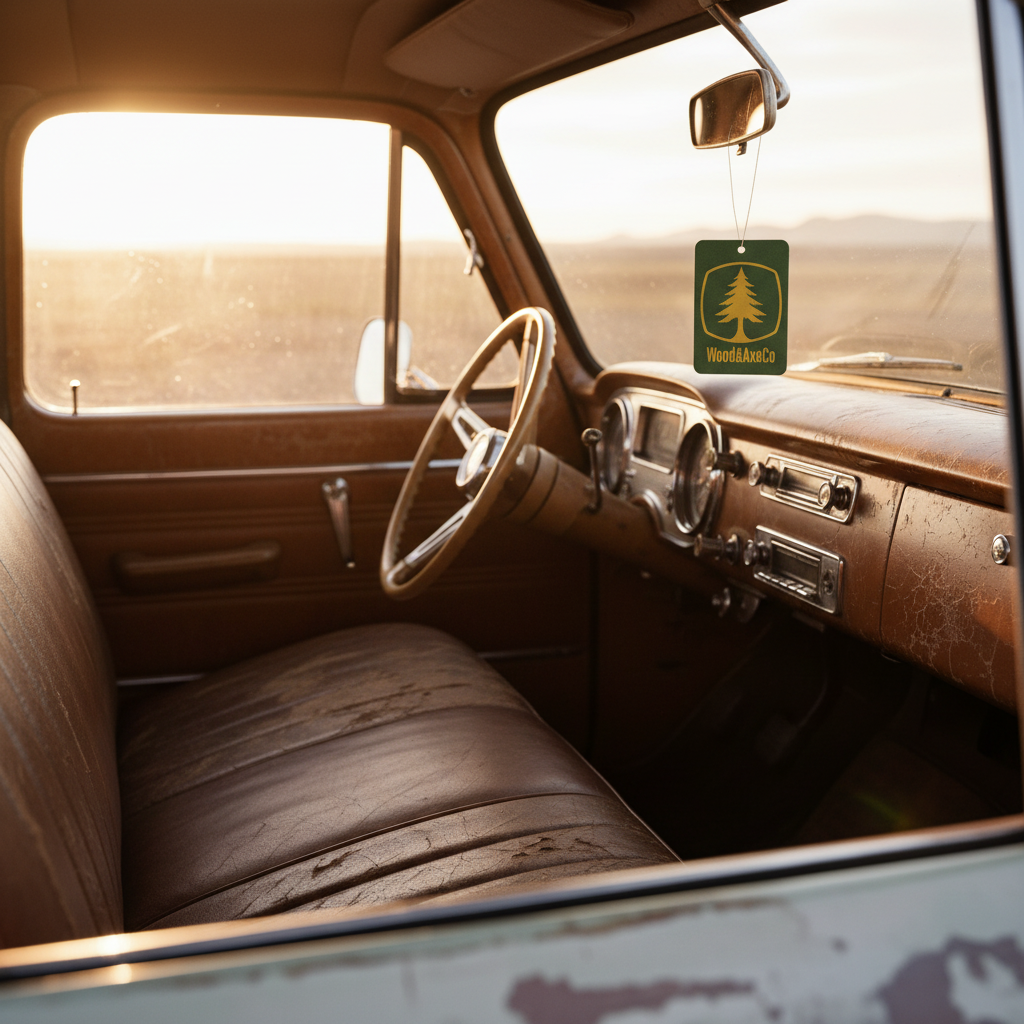 Air freshener in vintage Chevy truck