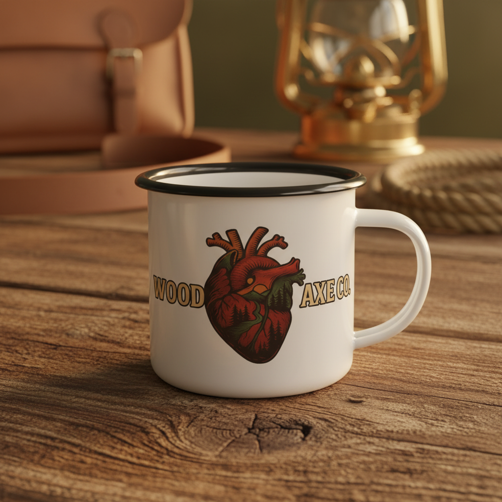 Heart Graphic Camping Mug - Brighter Premium Photography