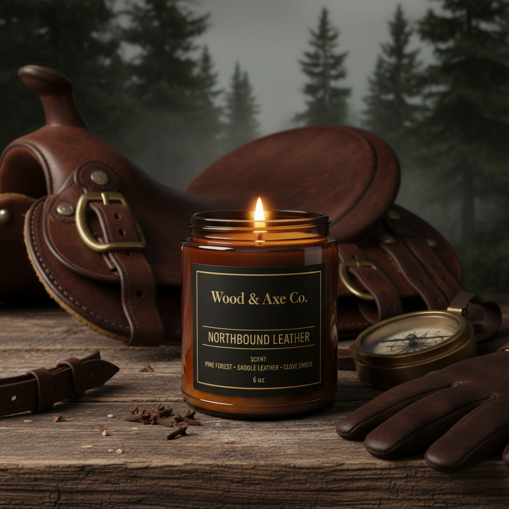 Northbound Leather Candle