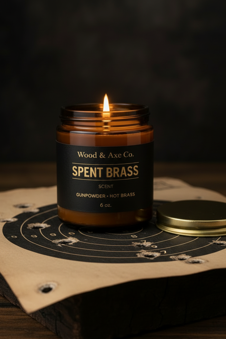 Spent Brass on Shooting Target